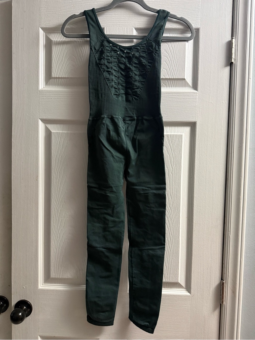 NWOT Free People Movement Good Karma Onesie Dark Green Size XS/S